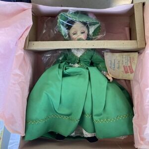 Madame Alexander Doll Scarlett #1385 New Vintage Emerald Green Taffeta Dress